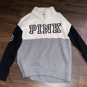 vs pink quarter zip